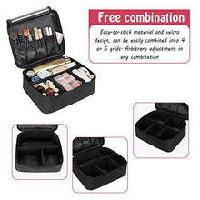 Carica l'immagine nel visualizzatore di Gallery, DIMJ Porta Trucchi da Viaggio, Borsa Trucco Professionale Beauty Case Nero