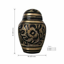 Carica l'immagine nel visualizzatore di Gallery, Memorial Urn Urna commemorativa Classica Westminster a Cupola Nera per...