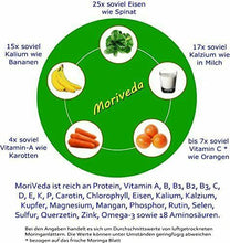 Carica l'immagine nel visualizzatore di Gallery, 120 x Capsule di Moringa da 600 mg, 100% Naturale, Vegana, Prodotto di qualità