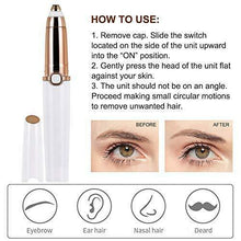 Carica l'immagine nel visualizzatore di Gallery, Epilatore Sopracciglia Donna, Eyebrow Trimmer, Flawless Indolore Brows...