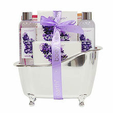 Carica l'immagine nel visualizzatore di Gallery, Cesto regalo Bath Spa per donna, Body &amp; Earth Set 4 pezzi spa...