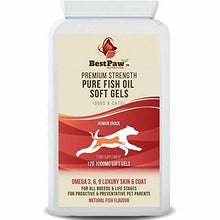 Carica l'immagine nel visualizzatore di Gallery, Best Paw Nutrition - Omega 3 Olio di Pesce per Cani 120 softgels 120