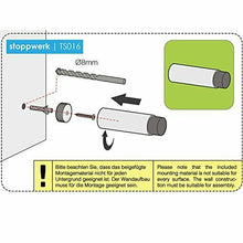 Carica l'immagine nel visualizzatore di Gallery, Stoppwerk Fermaporta a parete in acciaio inox fermaporta con materiale di...