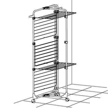 Carica l'immagine nel visualizzatore di Gallery, GIMI Modular 3 Stendibiancheria da Pavimento, Stendino a Torre, 30 m