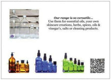 Carica l'immagine nel visualizzatore di Gallery, confezione da 2 - 100ml bottiglie di vetro blu con bianco ATOMIZZATORE...