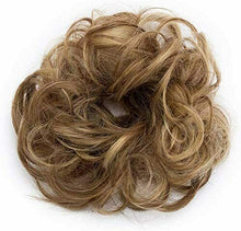 Carica l'immagine nel visualizzatore di Gallery, Chignon elastico per capelli con capelli finti color biondo cenere da 30 g, Coda