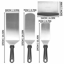 Carica l'immagine nel visualizzatore di Gallery, 4pc. Set di spatole in acciaio inossidabile | Utensili per tornitura e grill...