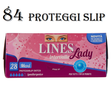 Carica l'immagine nel visualizzatore di Gallery, 84 PEZZI LINES INTERVALLO LADY MAXI PROTEGGISLIP DISTESI SALVASLIP SLIP PERDITE