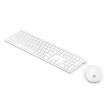 Carica l'immagine nel visualizzatore di Gallery, Tastiera e mouse wireless con ricevitore nano, HP Pavilion 800, Elegante bianco